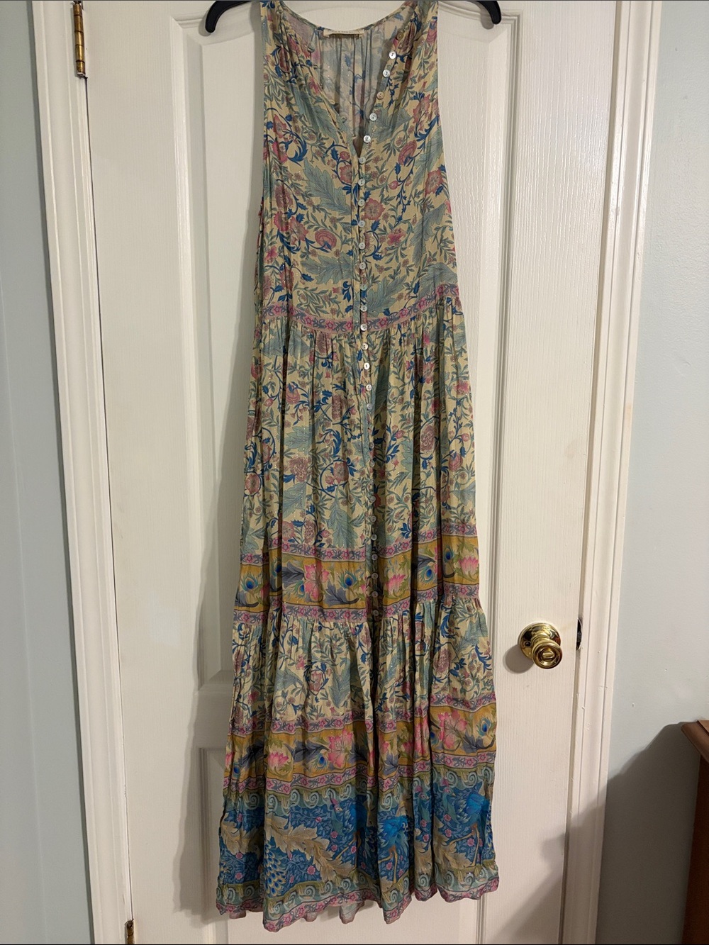 Spell & The Gypsy Collective Oasis Maxi Dress in Opal – Boho Floral Lurex